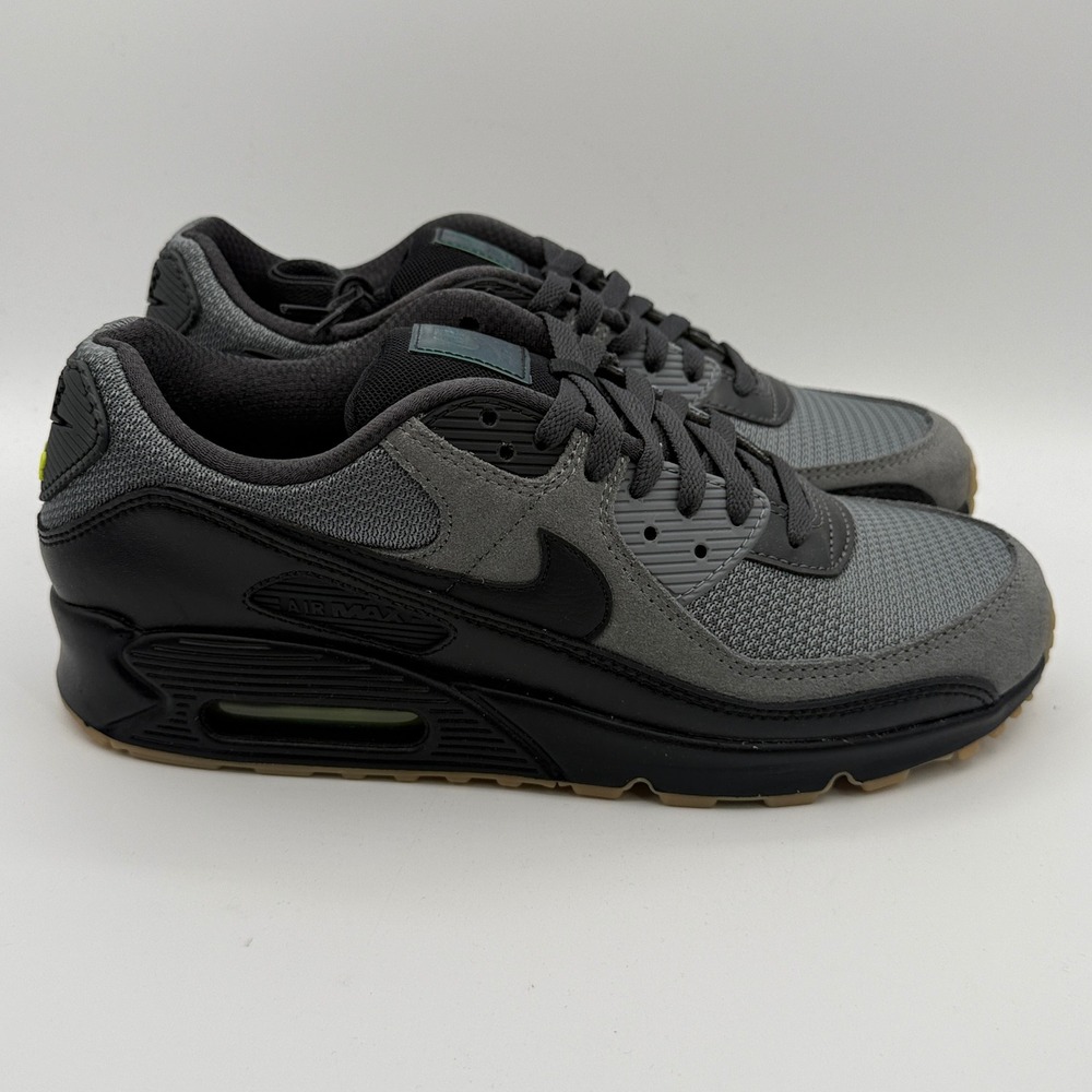 Nike Air Max 90 Shoes Men Size 10 Smoke Grey Black Lifestyle DQ0580-084